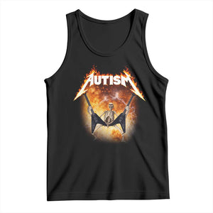 Autism Skeleton Rocker Tank Top Hardcore Rock Style Artwork TS11 Black Print Your Wear