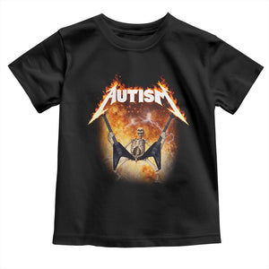 Autism Skeleton Rocker Toddler T Shirt Hardcore Rock Style Artwork TS11 Black Print Your Wear