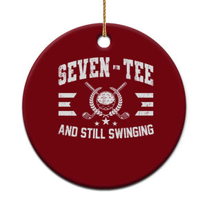 90th Birthday Golf Ceramic Ornament Funny Nine Tee And Still Swinging 90 Years Old TS11 1pc Red Print Your Wear