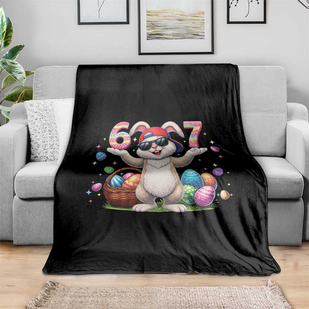 Funny Easter Day Six Seven 67 Bunny Boys Kids Throw Blanket TS11 Print Your Wear