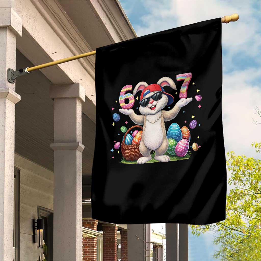 Funny Easter Day Six Seven 67 Bunny Boys Kids Garden Flag TS11 Print Your Wear