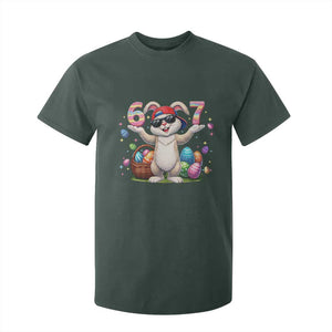 Funny Easter Day Six Seven 67 Bunny Boys Kids T Shirt For Kid TS11 Dark Forest Green Print Your Wear