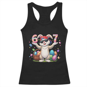 Funny Easter Day Six Seven 67 Bunny Boys Kids Racerback Tank Top TS11 Black Print Your Wear