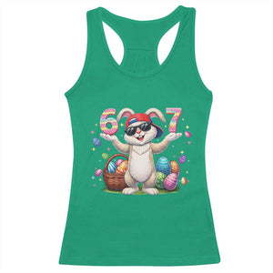 Funny Easter Day Six Seven 67 Bunny Boys Kids Racerback Tank Top TS11 Irish Green Print Your Wear