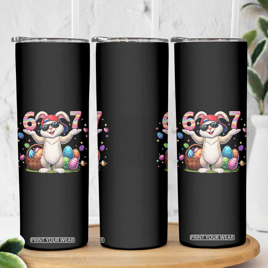Funny Easter Day Six Seven 67 Bunny Boys Kids Skinny Tumbler TS11 Print Your Wear