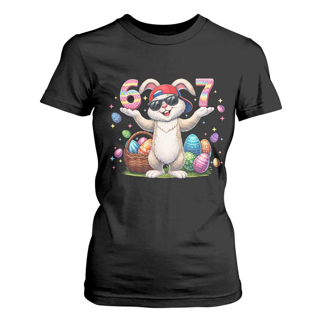 Funny Easter Day Six Seven 67 Bunny Boys Kids T Shirt For Women TS11 Black Print Your Wear