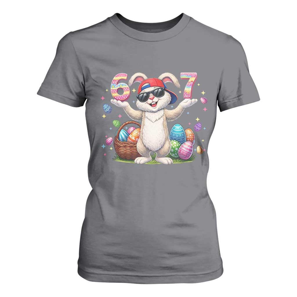 Funny Easter Day Six Seven 67 Bunny Boys Kids T Shirt For Women TS11 Charcoal Print Your Wear