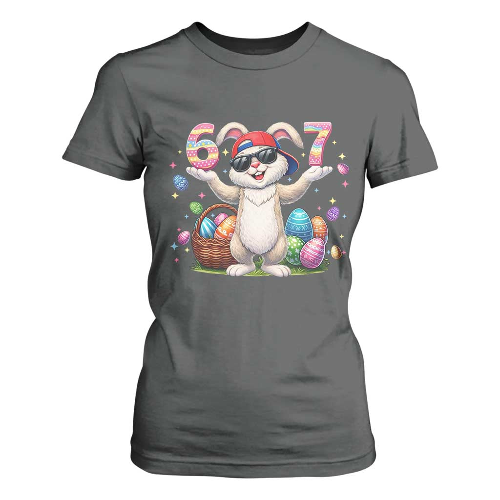 Funny Easter Day Six Seven 67 Bunny Boys Kids T Shirt For Women TS11 Dark Heather Print Your Wear
