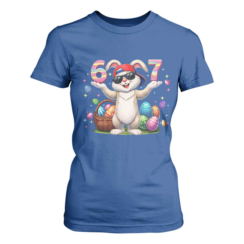 Funny Easter Day Six Seven 67 Bunny Boys Kids T Shirt For Women TS11 Royal Blue Print Your Wear