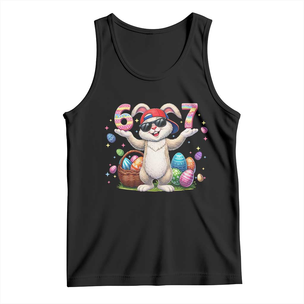 Funny Easter Day Six Seven 67 Bunny Boys Kids Tank Top TS11 Black Print Your Wear