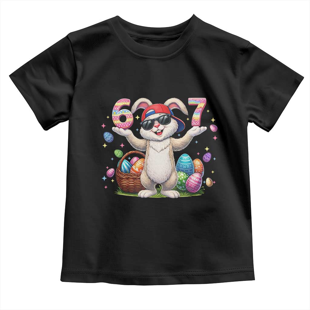Funny Easter Day Six Seven 67 Bunny Boys Kids Toddler T Shirt TS11 Black Print Your Wear