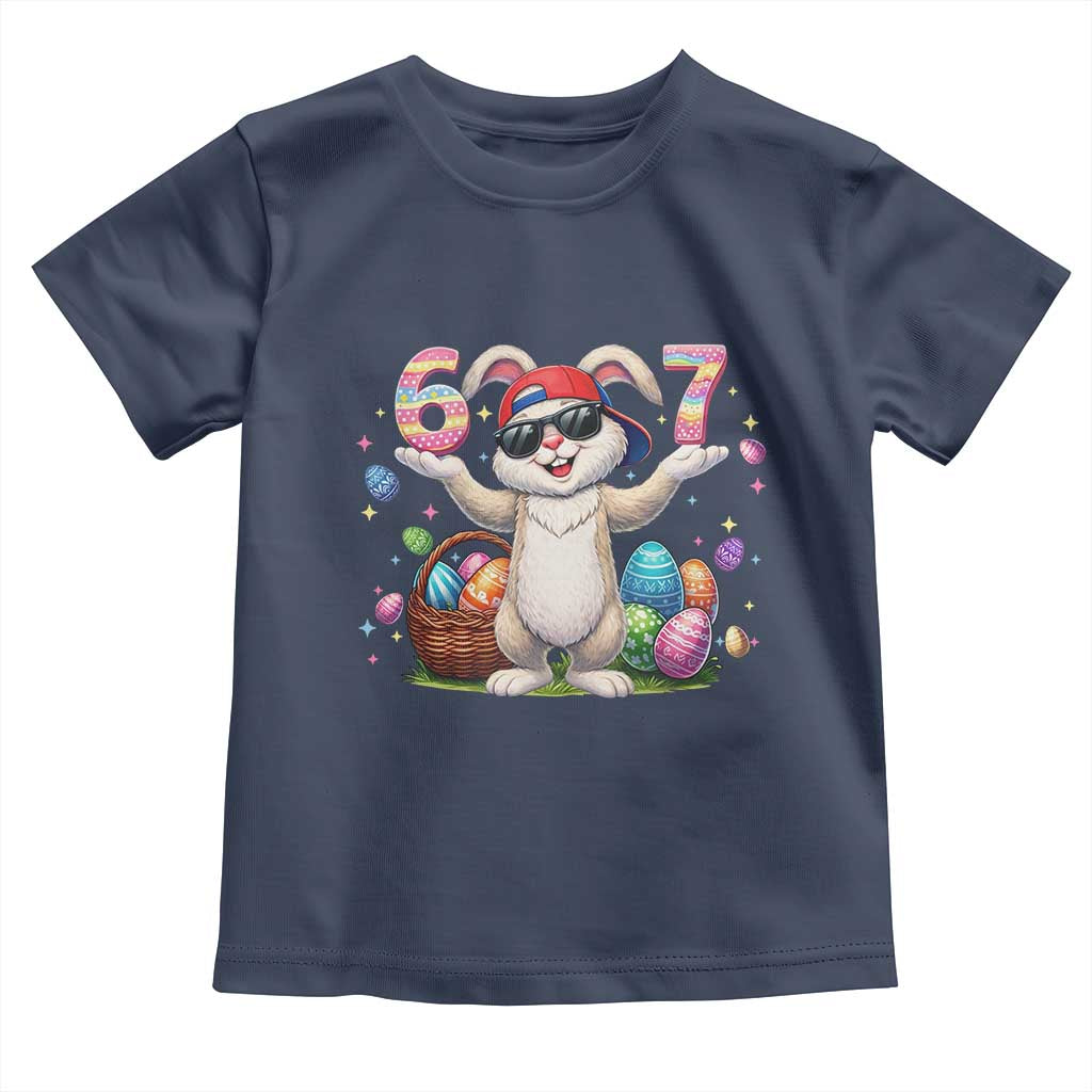 Funny Easter Day Six Seven 67 Bunny Boys Kids Toddler T Shirt TS11 Navy Print Your Wear