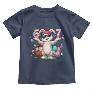 Funny Easter Day Six Seven 67 Bunny Boys Kids Toddler T Shirt TS11 Navy Print Your Wear