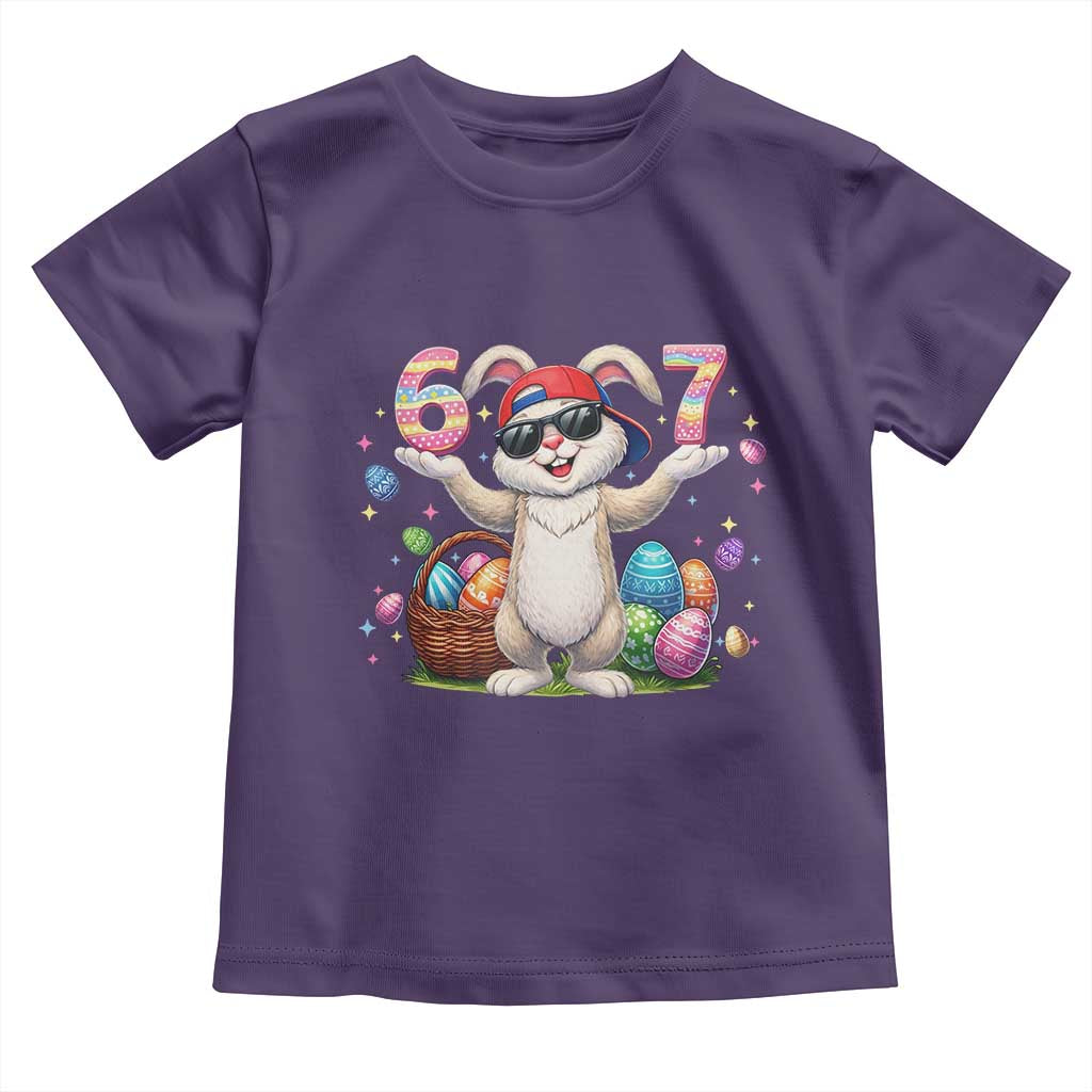 Funny Easter Day Six Seven 67 Bunny Boys Kids Toddler T Shirt TS11 Purple Print Your Wear