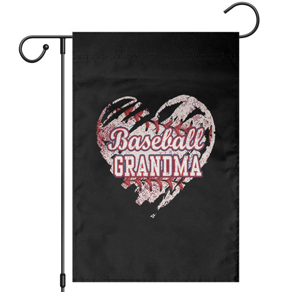 Baseball Grandma Garden Flag Vintage Baseball Heart Game Day TS11 Black Print Your Wear