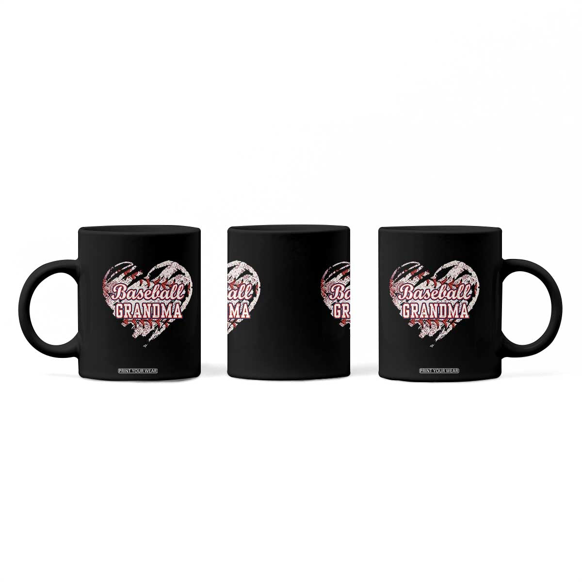 Baseball Grandma Coffee Mug Vintage Baseball Heart Game Day TS11 Print Your Wear