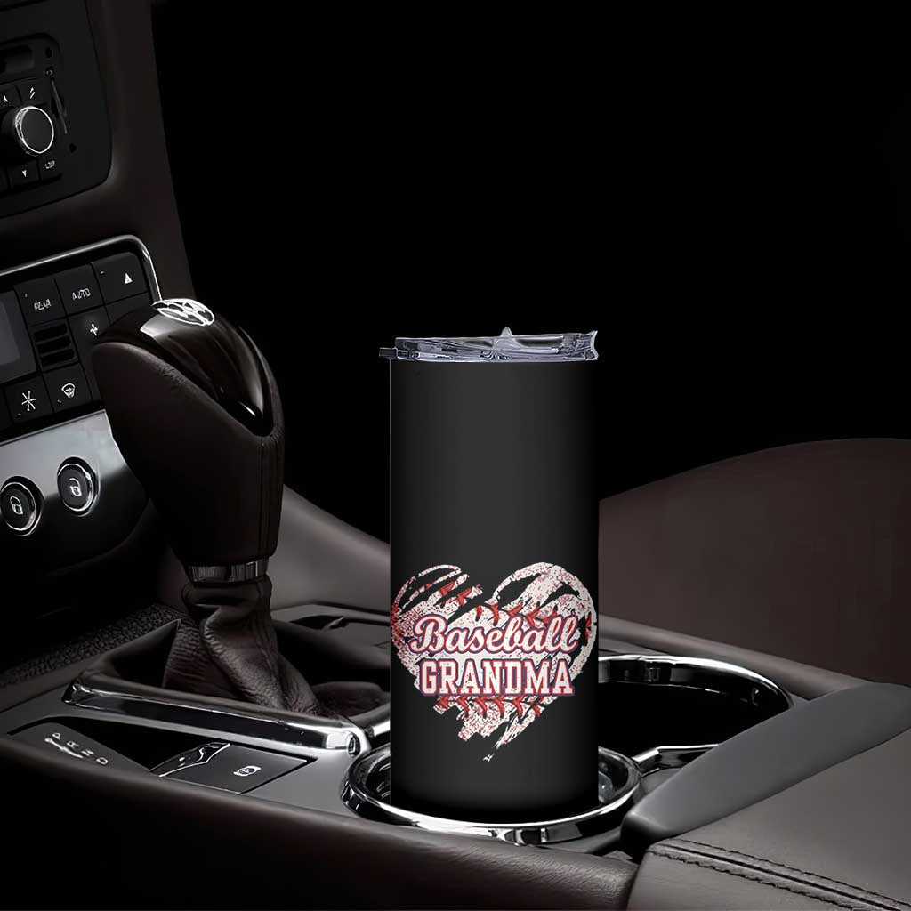 Baseball Grandma Skinny Tumbler Vintage Baseball Heart Game Day TS11 Print Your Wear
