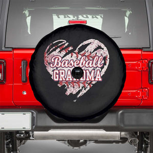 Baseball Grandma Spare Tire Cover Vintage Baseball Heart Game Day TS11 Black Print Your Wear