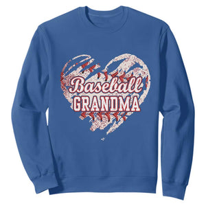 Baseball Grandma Sweatshirt Vintage Baseball Heart Game Day TS11 Royal Blue Print Your Wear