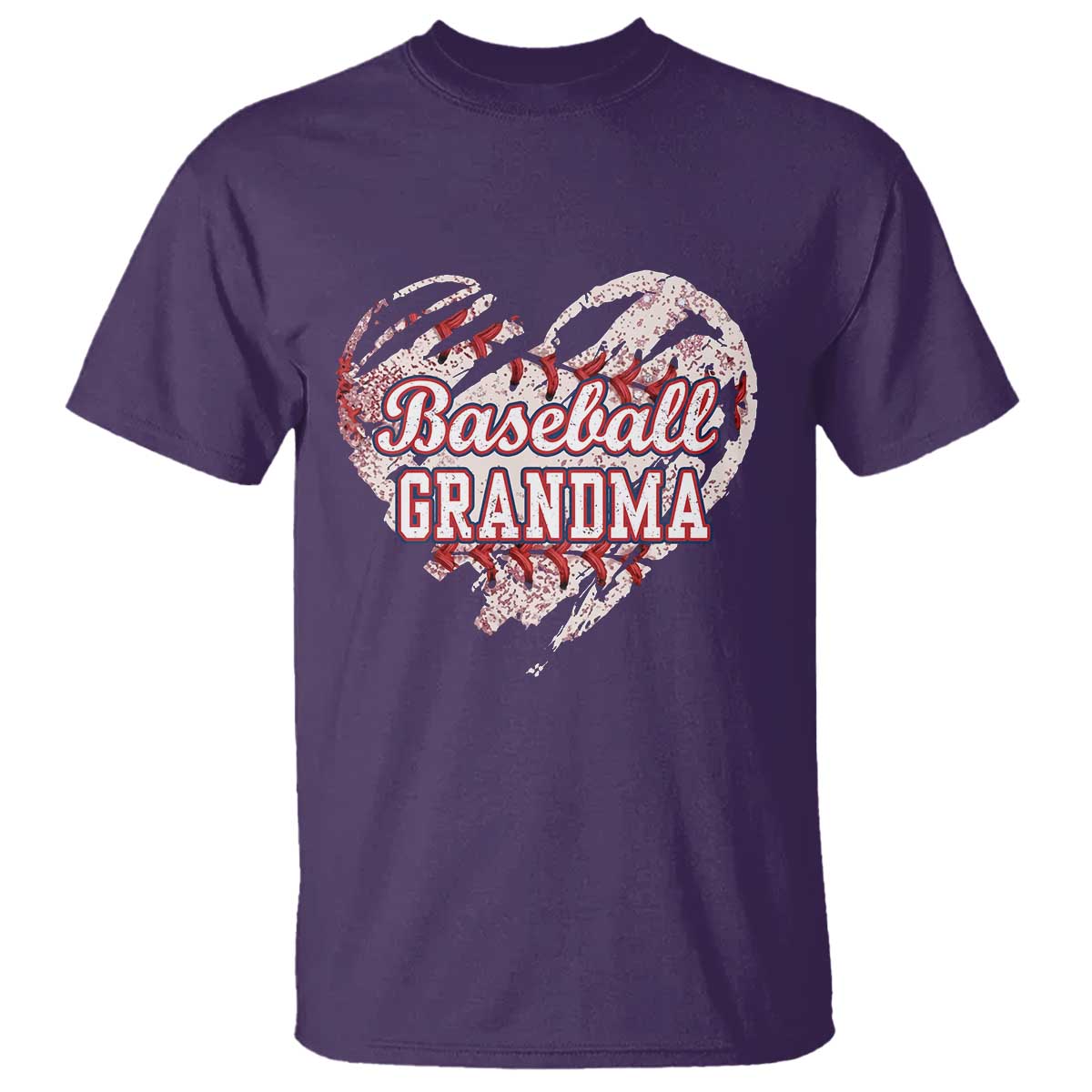 Baseball Grandma T Shirt Vintage Baseball Heart Game Day TS11 Purple Print Your Wear