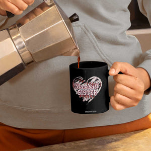 Baseball Sister Coffee Mug Vintage Baseball Heart Game Day TS11 Print Your Wear