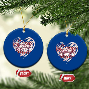 Baseball Sister Ceramic Ornament Vintage Baseball Heart Game Day TS11 1pc Blue Print Your Wear