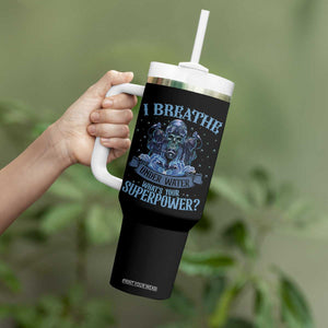 Scuba Diving Tumbler With Handle I Breathe Underwater What's Your Superpower Skull TS11 Print Your Wear