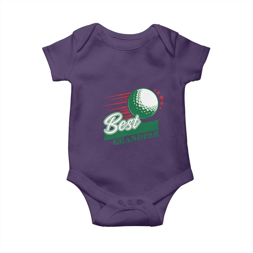 Golfing Dad Baby Onesie Best Grandpar Golf Ball Father's Day TS11 Purple Print Your Wear