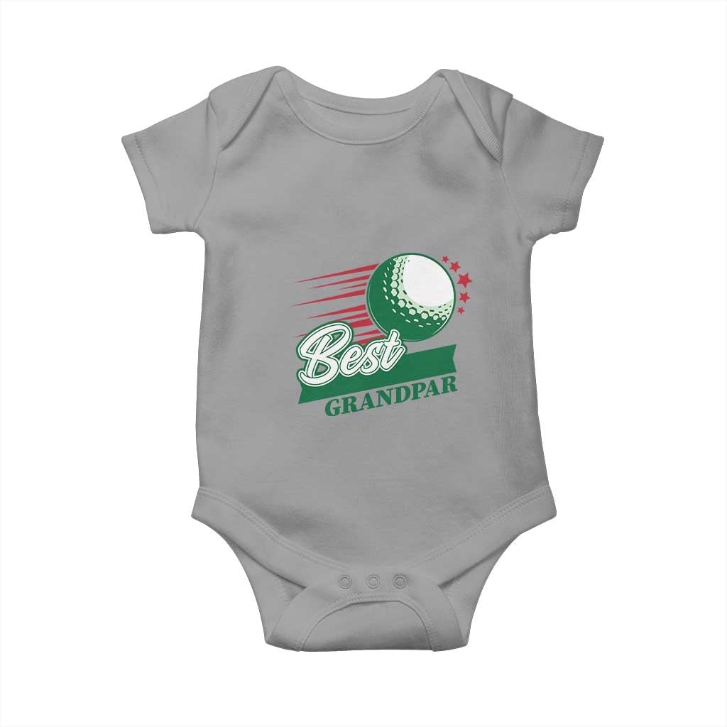 Golfing Dad Baby Onesie Best Grandpar Golf Ball Father's Day TS11 Sport Gray Print Your Wear