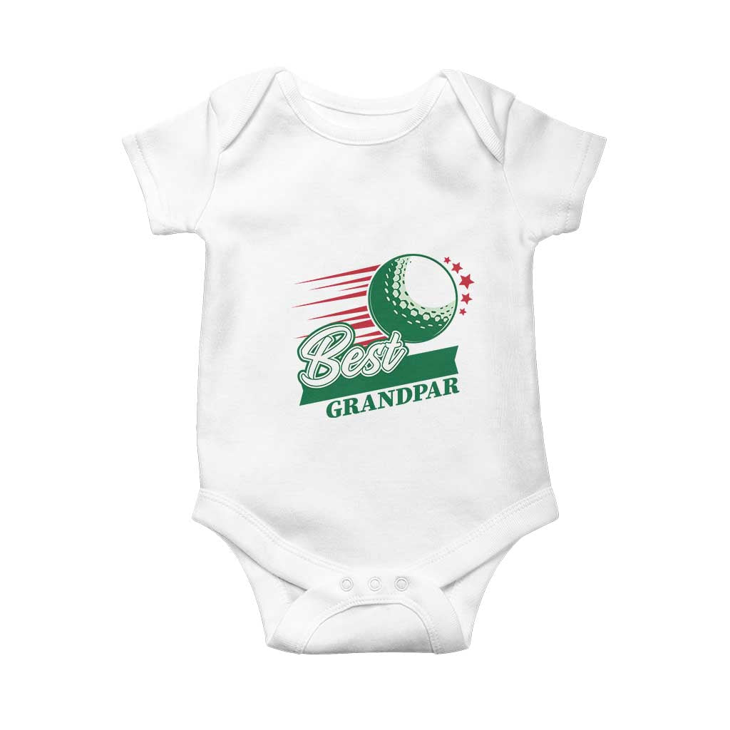 Golfing Dad Baby Onesie Best Grandpar Golf Ball Father's Day TS11 White Print Your Wear