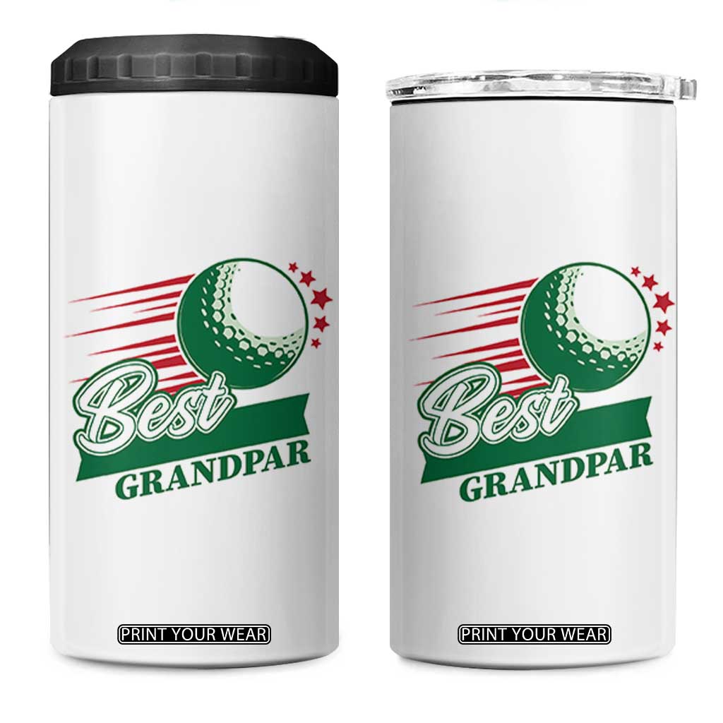 Golfing Dad 4 in 1 Can Cooler Tumbler Best Grandpar Golf Ball Father's Day TS11 One Size: 16 oz White Print Your Wear