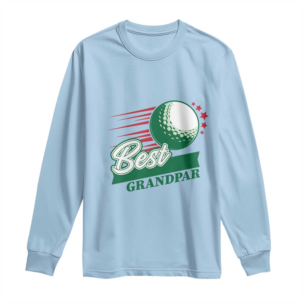 Golfing Dad Long Sleeve Shirt Best Grandpar Golf Ball Father's Day TS11 Light Blue Print Your Wear