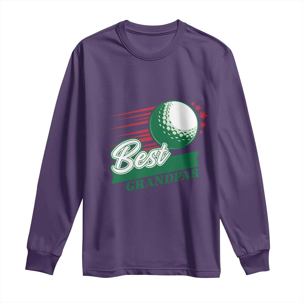 Golfing Dad Long Sleeve Shirt Best Grandpar Golf Ball Father's Day TS11 Purple Print Your Wear