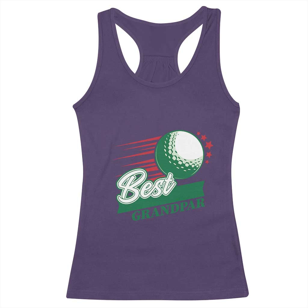 Golfing Dad Racerback Tank Top Best Grandpar Golf Ball Father's Day TS11 Purple Print Your Wear