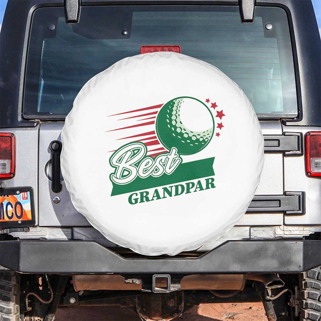 Golfing Dad Spare Tire Cover Best Grandpar Golf Ball Father's Day TS11 No hole White Print Your Wear