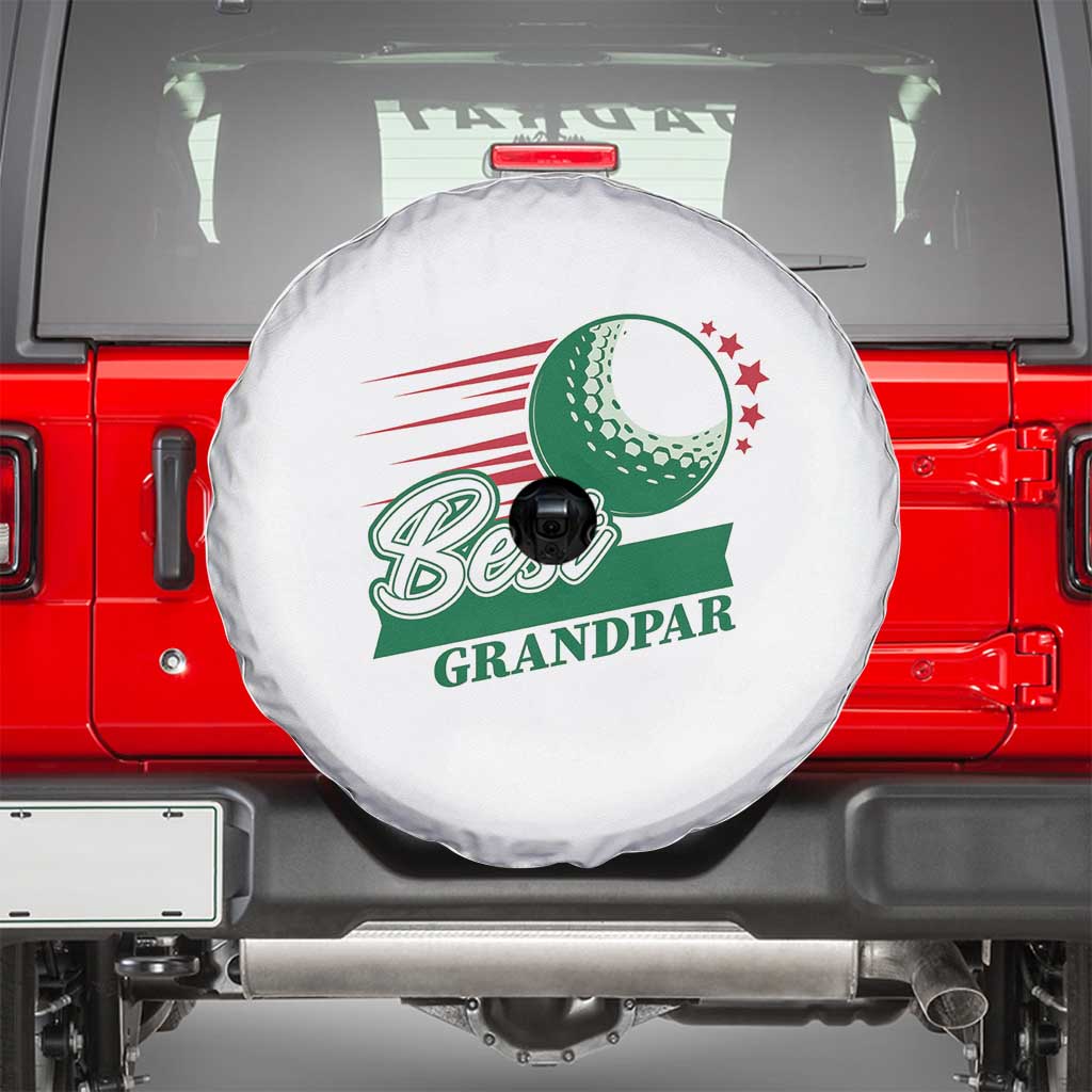 Golfing Dad Spare Tire Cover Best Grandpar Golf Ball Father's Day TS11 White Print Your Wear