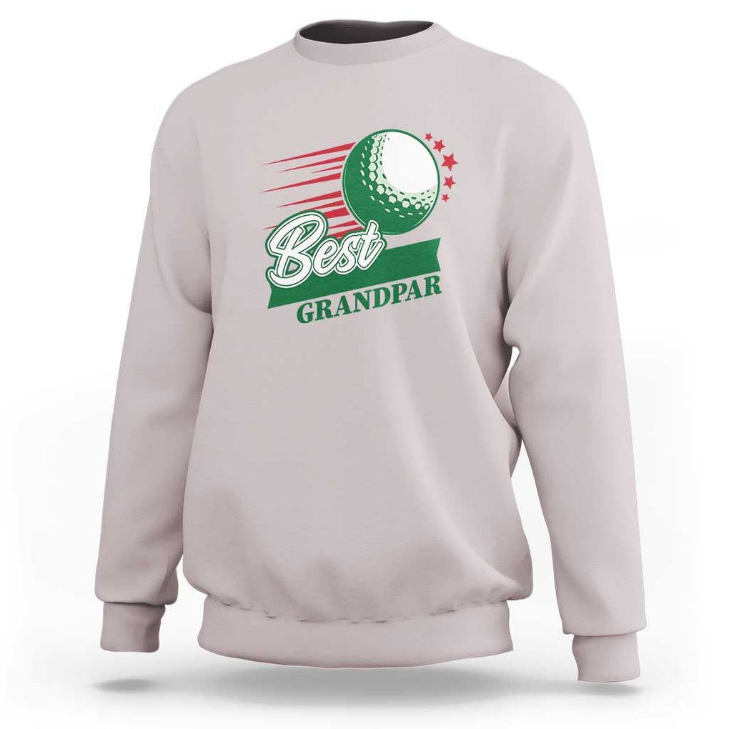 Golfing Dad Sweatshirt Best Grandpar Golf Ball Father's Day TS11 Ice Gray Print Your Wear