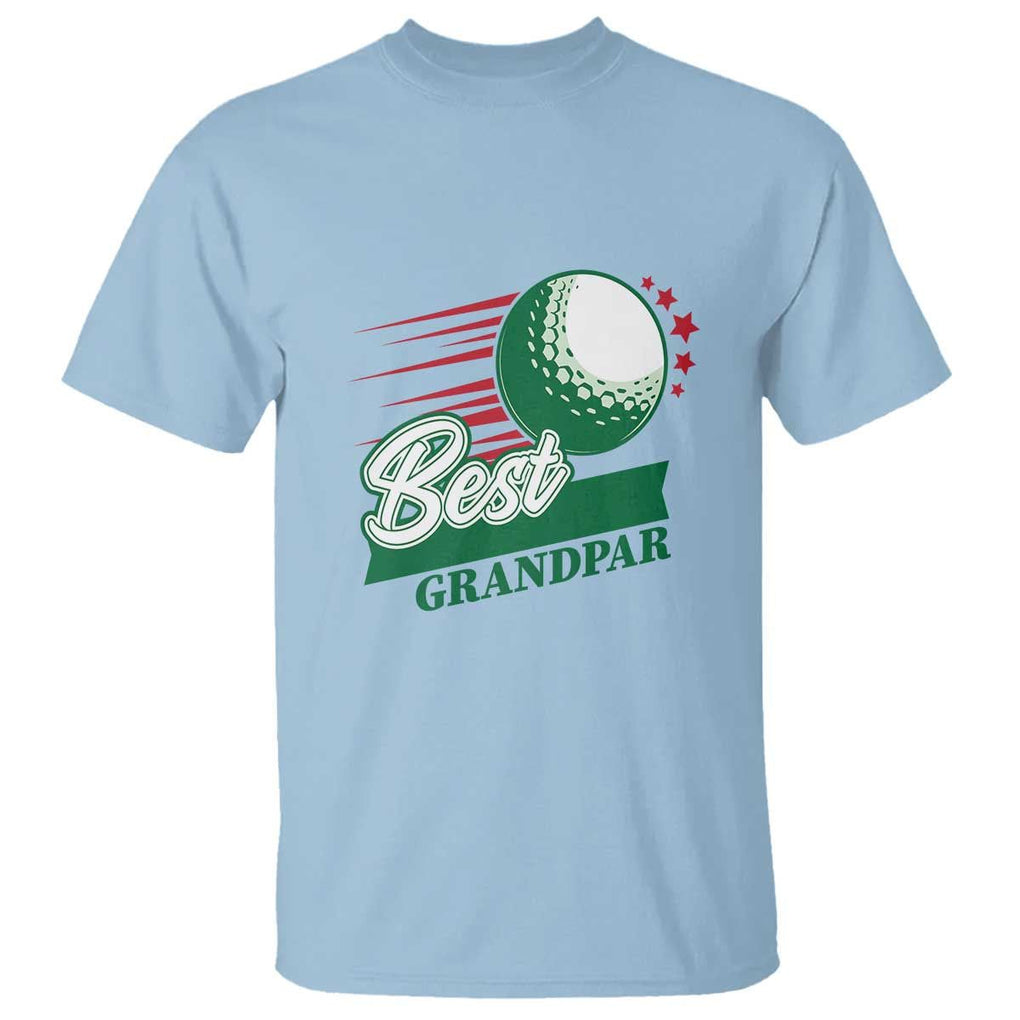 Golfing Dad T Shirt Best Grandpar Golf Ball Father's Day TS11 Light Blue Print Your Wear