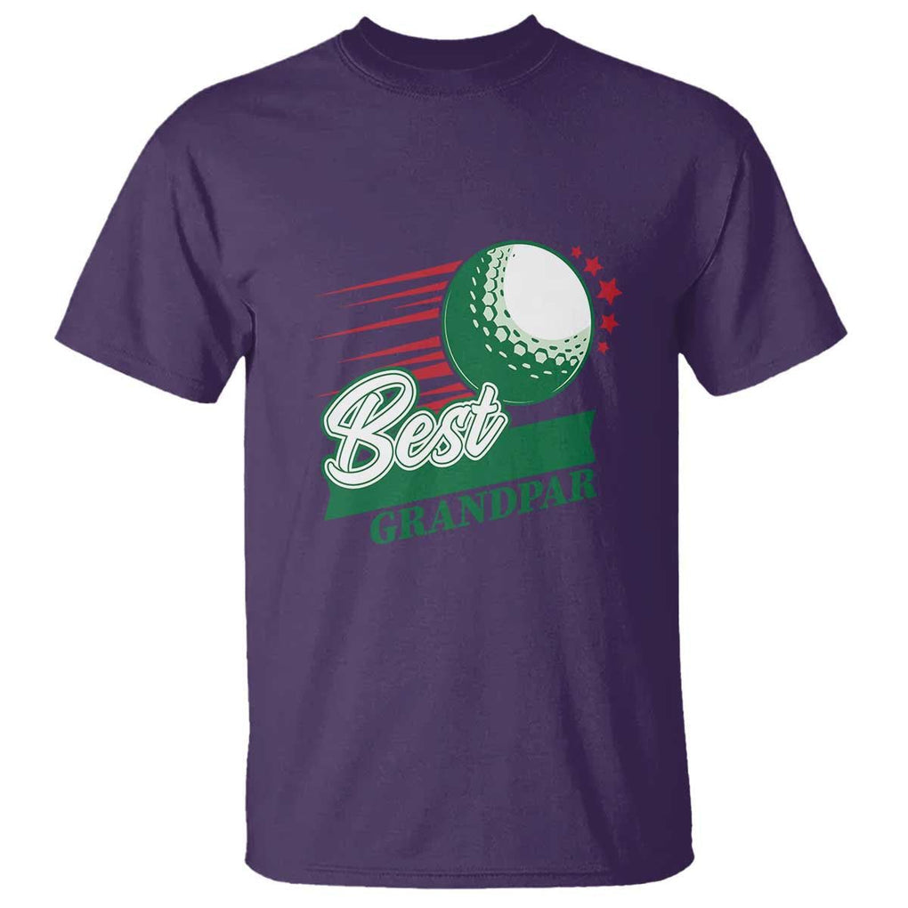 Golfing Dad T Shirt Best Grandpar Golf Ball Father's Day TS11 Purple Print Your Wear