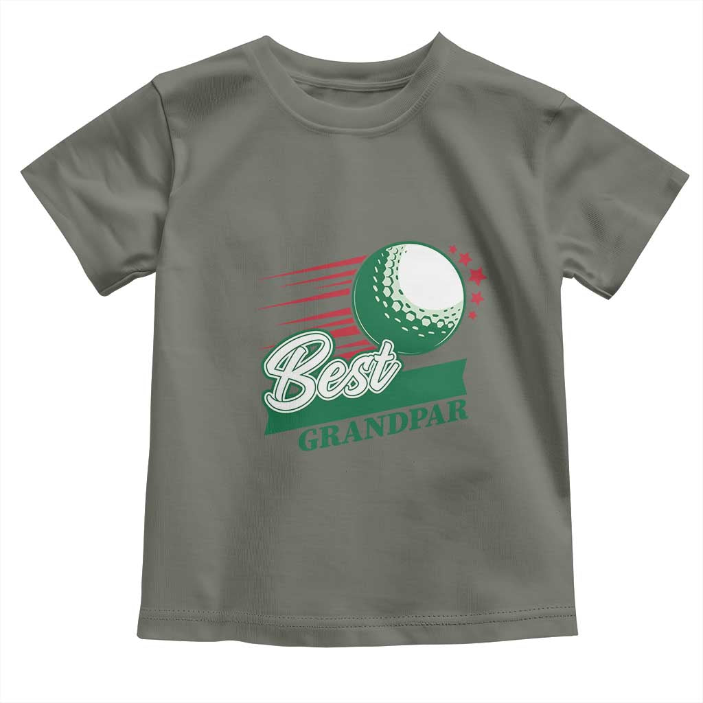 Golfing Dad Toddler T Shirt Best Grandpar Golf Ball Father's Day TS11 Military Green Print Your Wear