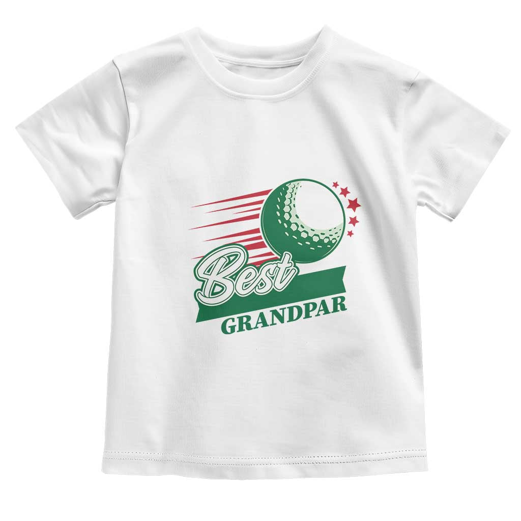 Golfing Dad Toddler T Shirt Best Grandpar Golf Ball Father's Day TS11 White Print Your Wear