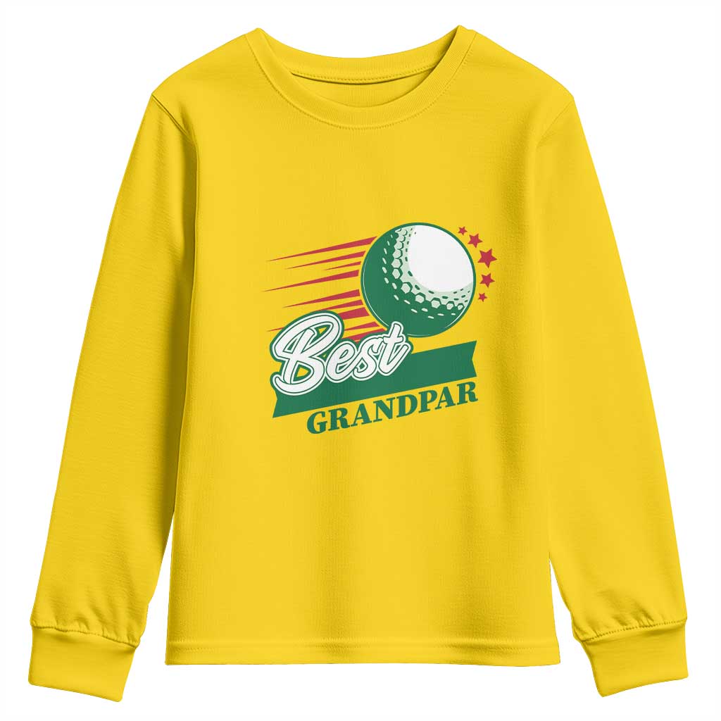 Golfing Dad Youth Sweatshirt Best Grandpar Golf Ball Father's Day TS11 Daisy Print Your Wear