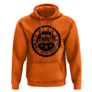 Funny Beer Lover Hoodie Drinks Well With Others Drinking Beer Mug TS11 Orange Print Your Wear