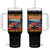 Funny Canoeing Tumbler With Handle Anything You Canoe I Canoe Better Retro Mountain River TS11 One Size: 40 oz Black Print Your Wear