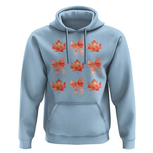 Happy Canada Day Hoodie Coquette Orange Bows Maple Leaf TS11 Light Blue Print Your Wear