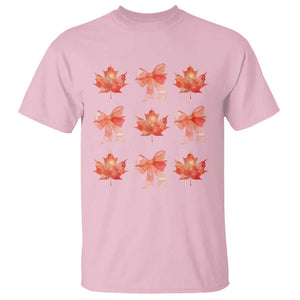 Happy Canada Day T Shirt Coquette Orange Bows Maple Leaf TS11 Light Pink Print Your Wear