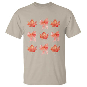 Happy Canada Day T Shirt Coquette Orange Bows Maple Leaf TS11 Sand Print Your Wear