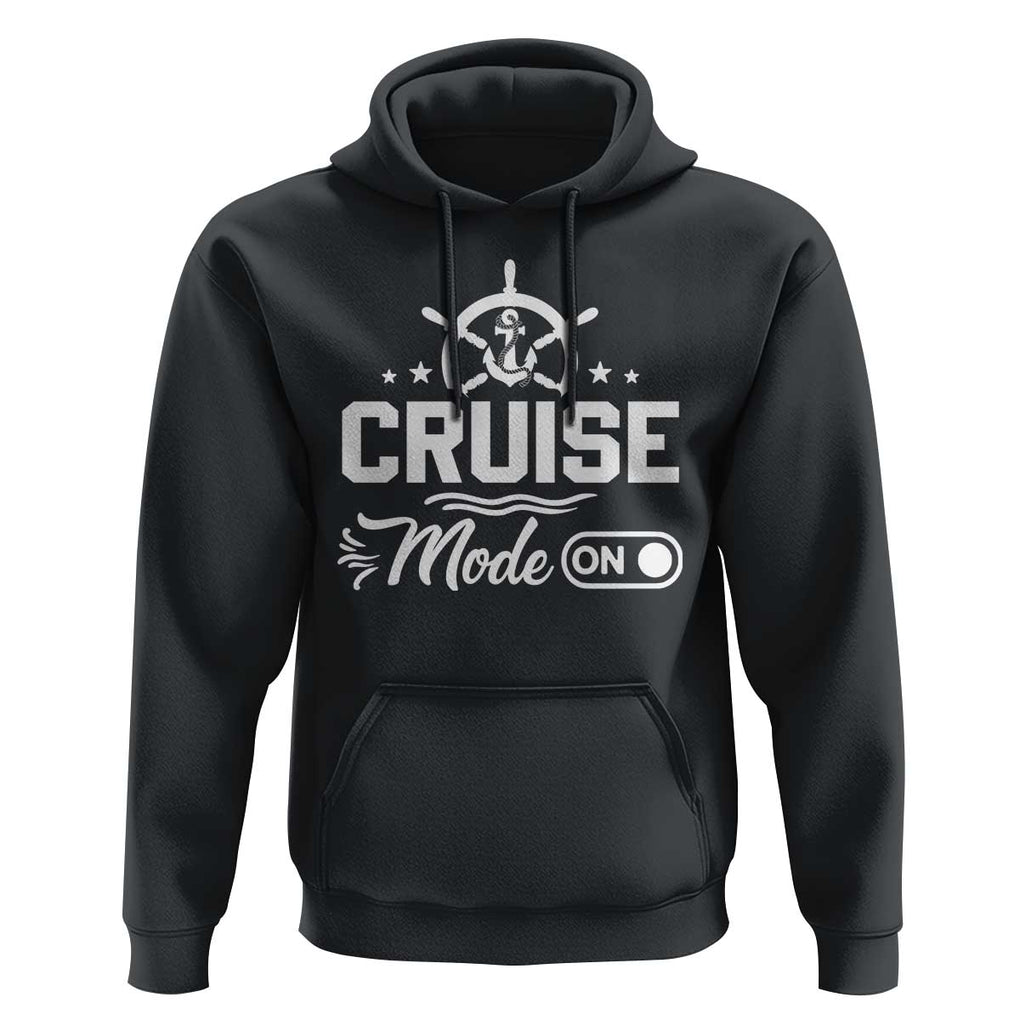 Funny Cruise Mode On Hoodie Summer Vacation Family Matching Vintage Anchor TS11 Black Print Your Wear