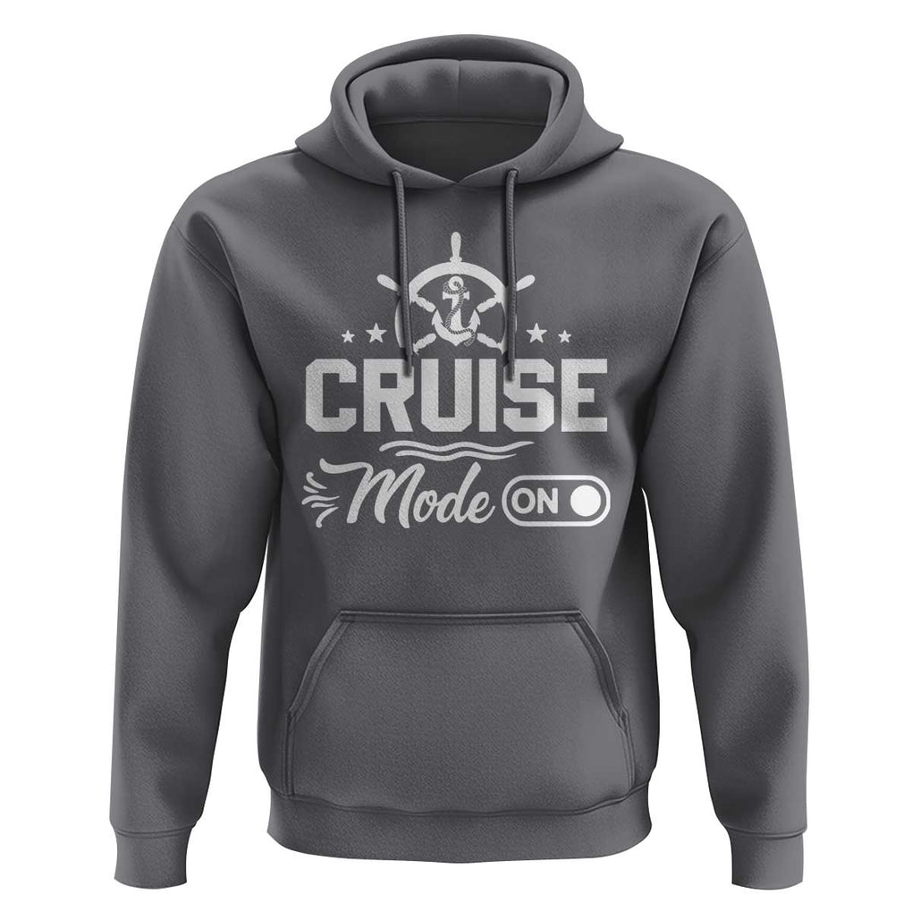 Funny Cruise Mode On Hoodie Summer Vacation Family Matching Vintage Anchor TS11 Charcoal Print Your Wear