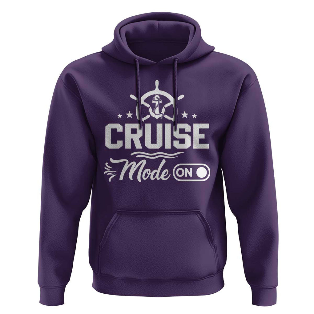 Funny Cruise Mode On Hoodie Summer Vacation Family Matching Vintage Anchor TS11 Purple Print Your Wear